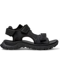 Camper - Schoenen ,Zwart ,Leer Zwarte Platte Sandalen Voor Mannen - Lyst
