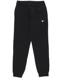 Iuter - Broeken ,Zwart ,Katoen Zwarte Logo Trainingsbroeken Fleece Trainingspak - Lyst