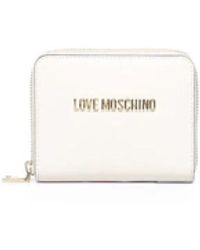 Love Moschino - Ivory geldbörsen mit baumwollmischung - Lyst