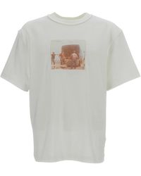 Jacquemus - Tops ,Wit ,Katoen Paysan T-Shirt Met Korte Mouwen - Lyst