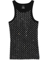 Pinko - Camiseta Sin Mangas Con Strass Y Tachuelas - Lyst