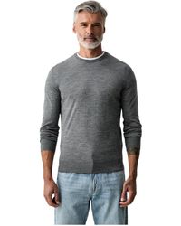 Hackett - Merino Wol Trui Met Ronde Hals - Lyst