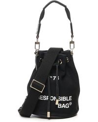 V73 - Canvas schultertasche mit kordelzug - Lyst