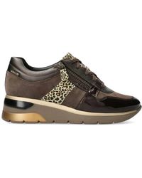 Mephisto - Schoenen ,Veelkleurig ,Leer Bronzen Sneaker Met Rits Voor - Lyst