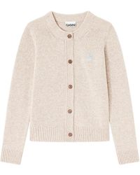 Ganni - Truien & Vesten ,Wol Wool Mix Cardigan - Lyst