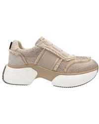 Jeannot - Schimmernde Sand Sneaker Mit Micro Strass - Lyst