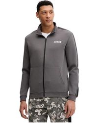 Guess - Hoodies & Sweatvesten ,Grijs ,Mickey Zip-Through Sweatshirt - Lyst