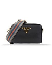 Prada - Tassen ,Zwart ,Leer Schoudertas Met Rits Stijlvol - Lyst