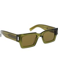 Saint Laurent - Ikonoische sonnenbrille mit einheitlichen gläsern - Lyst