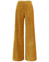 Forte Forte - Fluwelen Broek Met Zijrits - Lyst