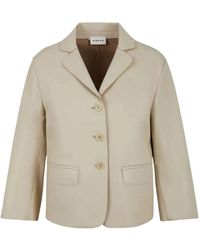 P.A.R.O.S.H. - Jassen ,Leer Stucco Blazer Leren Jas - Lyst