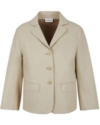 P.A.R.O.S.H. - Jassen ,Leer Stucco Blazer Leren Jas - Lyst