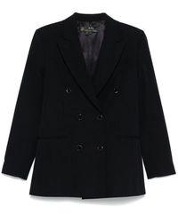 A.P.C. - Mitternachtsblaue doppelreihige jacke mit rückenschlitzen - Lyst
