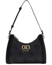 Guess - Tassen ,Grijs ,Karnilla Logo Schoudertas - Lyst