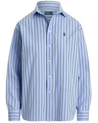 Polo Ralph Lauren - Overhemden ,Blauw ,Katoen Rmsy St Blouse Met Lange Mouwen - Lyst