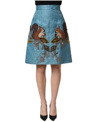 Dolce & Gabbana - Blue Jacquard Embroidered A - Lyst