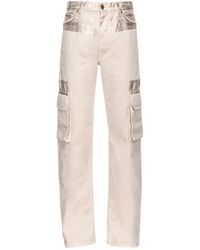 Pinko - Pantalones cargo metálicos con bolsillos de estilo utilitario - Lyst