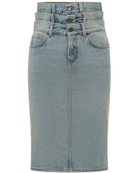 Fiorucci - Denim Midi Rok - Lyst