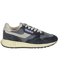 Autry - Wildleder und nylon sneakers mit logo - Lyst