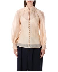 Zimmermann - Rebellion Collar Blouse - Lyst