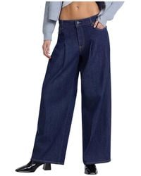Guess - Wide Jeans - Lyst