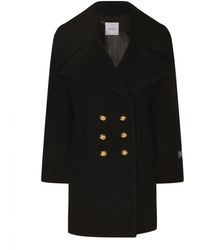 Patou - Jassen ,Zwart ,Wol Double-Breasted Midi Coat - Lyst