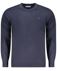 North Sails - Truien & Vesten ,Blauw ,Nylon Blauwe Nylon Sweater Met Borduurwerk - Lyst