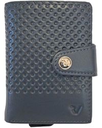 Roncato - Accessoires ,Blauw ,Leer Kaarthouder Iron 4.0 - Lyst