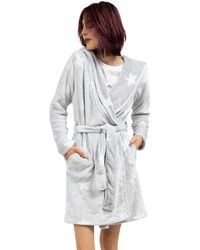 UGG - Nachtkleding ,Grijs ,Polyester Zachte Damesbadjas Met Sterrenpatroon - Lyst