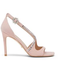 Stuart Weitzman - Schoenen ,Roze ,Leer Gemcut 100 Cut-Out Sandaal - Lyst