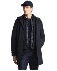 Fay - Jassen ,Blauw ,Polyester Trench Morning Coat Travel - Lyst