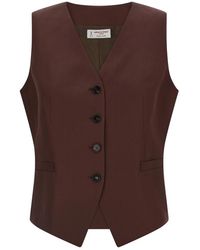 Alberto Biani - Viscose En Linnen Vest - Lyst