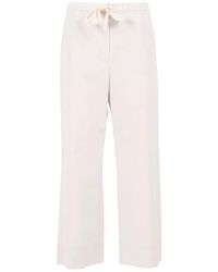 Max Mara - Pantalone Lungo Argento - Lyst