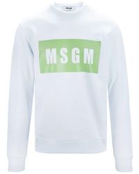 MSGM - Pullover mit logo-print - Lyst