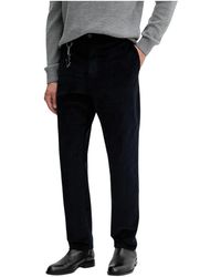 Paul & Shark - Broeken ,Blauw ,Katoen Corduroy Chinos - Lyst