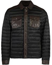 Moorer - Daunenjacke mit lederbesätzen - Lyst
