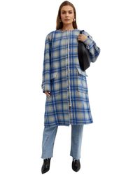 Isabel Marant - Jassen ,Veelkleurig ,Wol Geruite Wollen Jas - Lyst