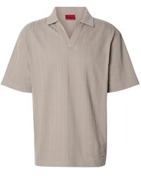 HUGO - Tops ,Grijs ,Katoen Polo Shirt - Lyst
