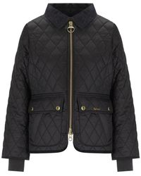 Barbour - Jassen ,Zwart ,Katoen Beadnell Fitted Quilted Jacket - Lyst