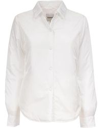 Aspesi - Overhemden ,Wit ,Nylon Lichtgewicht Nylon Jas-Shirt - Lyst