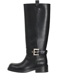 ARMANI EXCHANGE - Schwarze Hohe Stiefel Für Frauen - Lyst