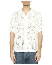 Levi's - Overhemden ,Wit ,Sweater Camp Shirt Pointelle Crochet - Lyst