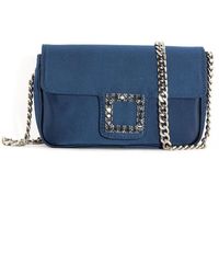 Roberto Festa - Navy satin lunette schultertasche - Lyst