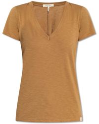 Rag & Bone - Tops ,Bruin ,Katoen T-Shirt Van Biologisch Katoen - Lyst