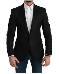 Dolce & Gabbana - Schwarze Slim Fit Jacke MARTINI Blazer - Lyst
