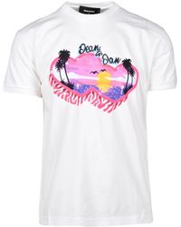 DSquared² - Tops ,Wit ,Katoen Dsquared 2 T-Shirt - Lyst
