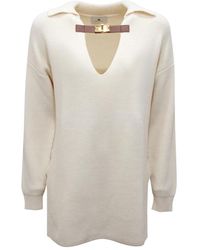 Elisabetta Franchi - V-Neck Knitwear - Lyst