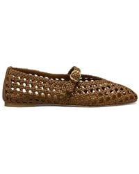 Stuart Weitzman - Schoenen ,Bruin ,Leer Prim Geweven Mary Jane - Lyst