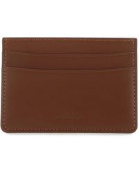A.P.C. - Bruin Leren Kaarthouder Portemonnee - Lyst