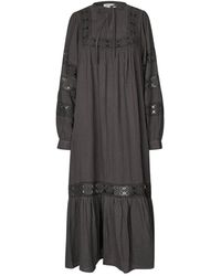 Lolly's Laundry - Donker Mokka Kant Maxi Jurk - Lyst